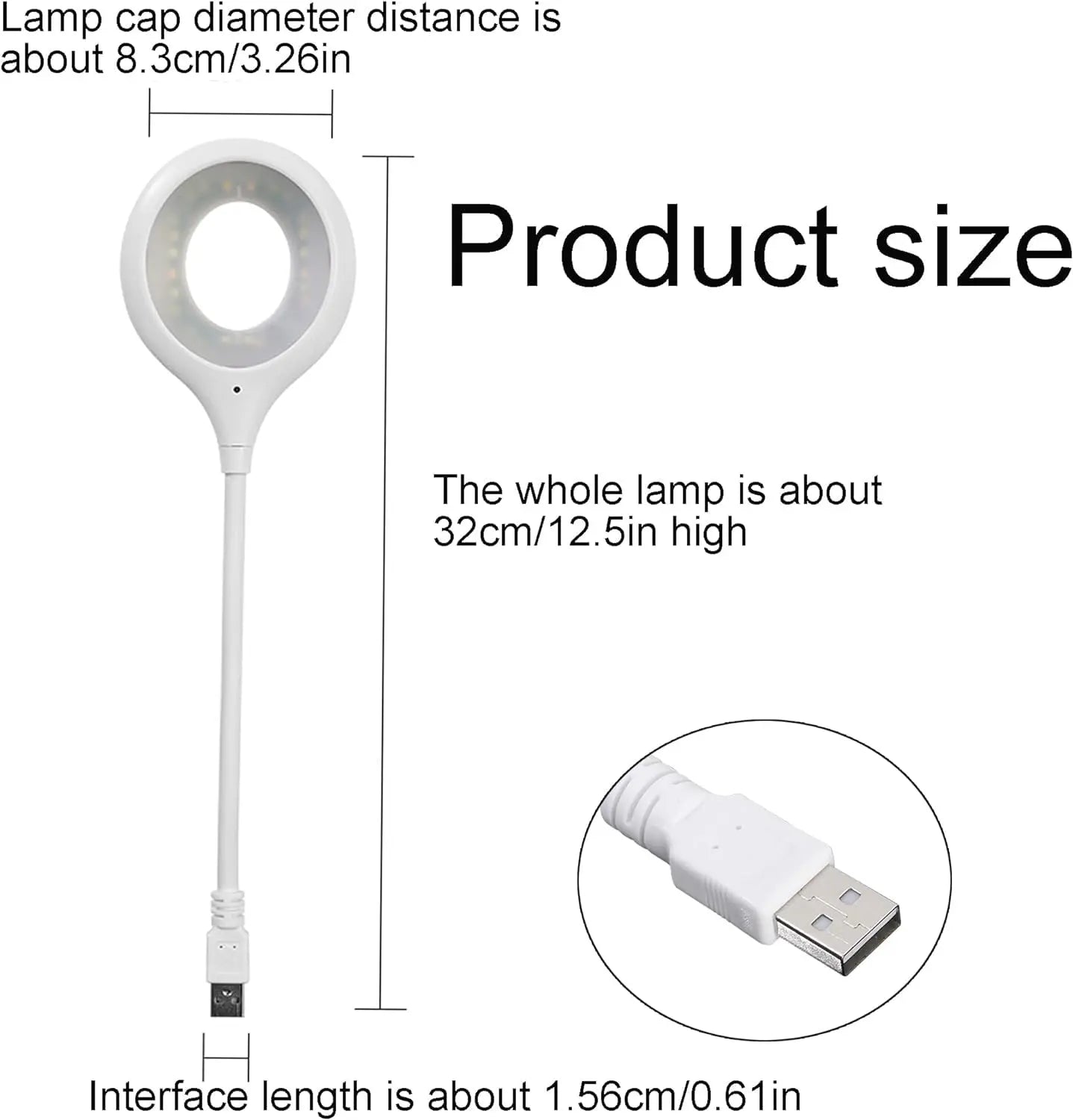 USB Intelligent Voice Control Table Lamp – Smart Color Changing LED Night Light for Home, Study, and Travel – Touchless, Portable, USB Powered (White) - Snapelo
