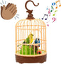 Interactive Singing Bird Toy in Cage – Battery Operated Best Gift And Showpiece - Snapelo