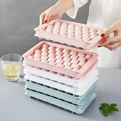 Reusable Round Ice Ball Maker Tray – BPA-Free, Dishwasher Safe (Pack of 2) - Snapelo