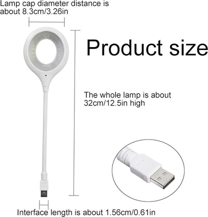 USB Intelligent Voice Control Table Lamp – Smart Color Changing LED Night Light for Home, Study, and Travel – Touchless, Portable, USB Powered (White) - Snapelo