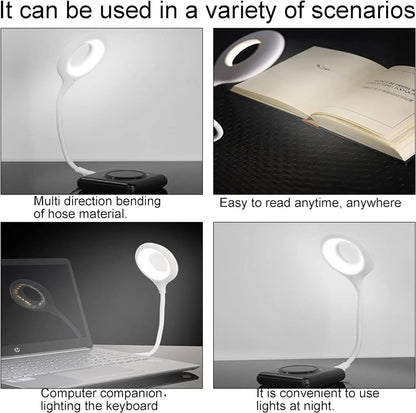 USB Intelligent Voice Control Table Lamp – Smart Color Changing LED Night Light for Home, Study, and Travel – Touchless, Portable, USB Powered (White) - Snapelo