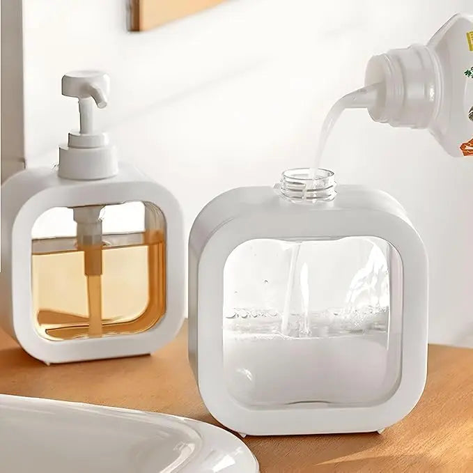 Snapelo 300ml Refillable Liquid Soap Dispenser for Kitchen & Bathroom – Multipurpose PET Pump Bottle for Hand Wash, Dish Wash, Shampoo – Pack of 1 - Snapelo