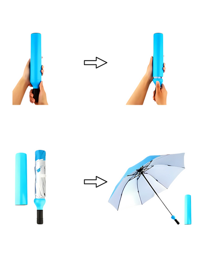 Stylish Foldable Umbrella in Bottle Case | UV Protection | Travel Friendly | Manual – Unisex - Snapelo