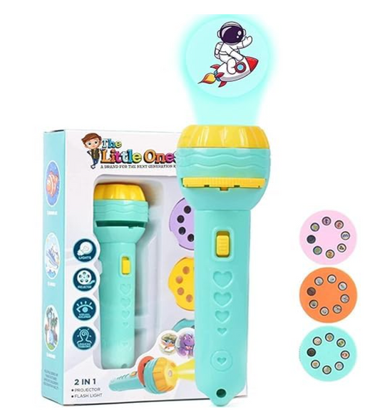 Magical Kids Projector Torch Light – Early Learning & Bedtime Fun (Random Reels & Colors) - Snapelo