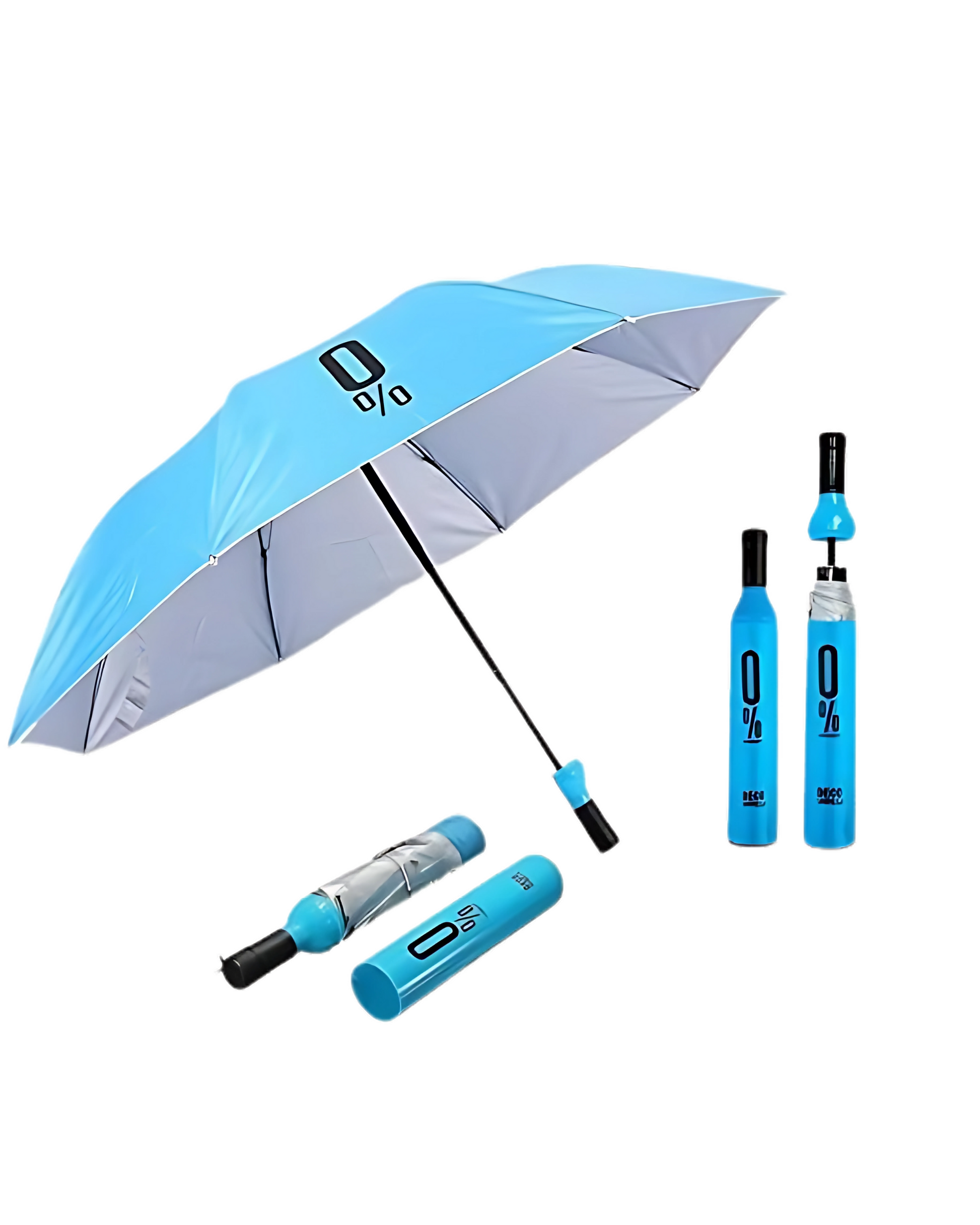 Stylish Foldable Umbrella in Bottle Case | UV Protection | Travel Friendly | Manual – Unisex - Snapelo